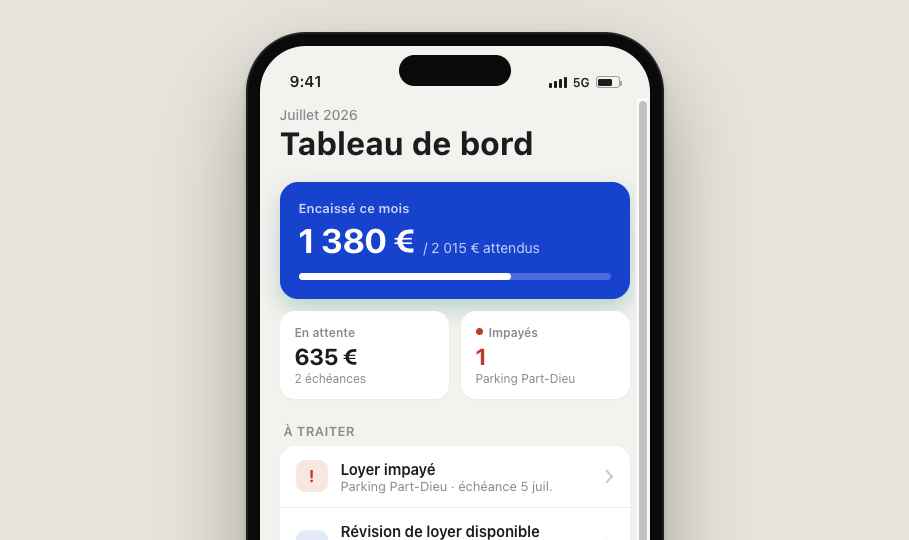 Gestion Locative, quittances de loyer et suivi des loyers sur iPhone